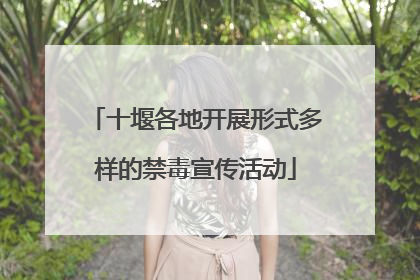 十堰各地开展形式多样的禁毒宣传活动