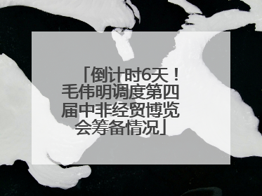 倒计时6天！毛伟明调度第四届中非经贸博览会筹备情况