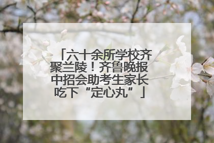 六十余所学校齐聚兰陵！齐鲁晚报中招会助考生家长吃下“定心丸”