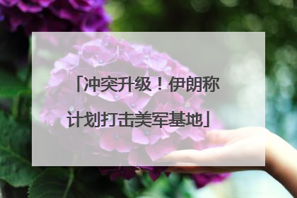 冲突升级！伊朗称计划打击美军基地