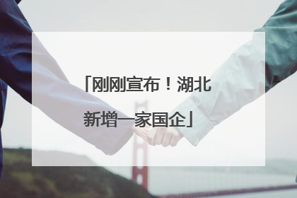 刚刚宣布！湖北新增一家国企