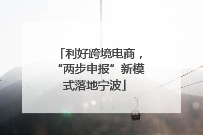 利好跨境电商，“两步申报”新模式落地宁波