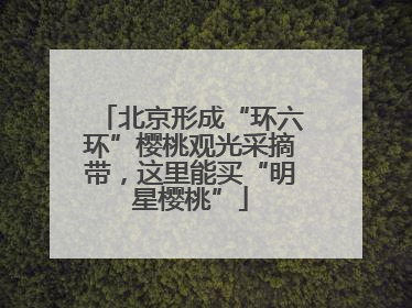 北京形成“环六环”樱桃观光采摘带，这里能买“明星樱桃”