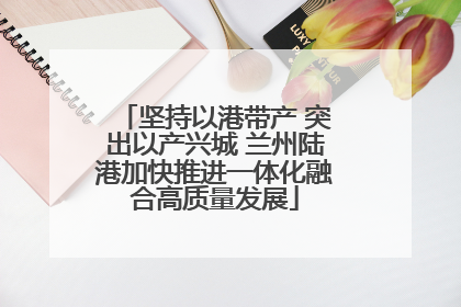 坚持以港带产 突出以产兴城 兰州陆港加快推进一体化融合高质量发展