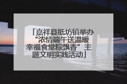 嘉祥县纸坊镇举办“浓情端午送温暖 幸福食堂粽飘香”主题文明实践活动
