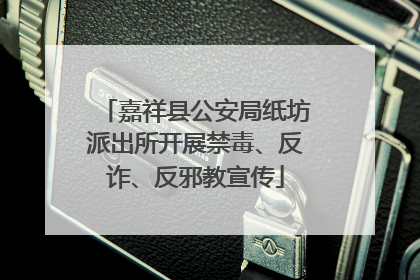 嘉祥县公安局纸坊派出所开展禁毒、反诈、反邪教宣传
