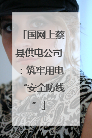 国网上蔡县供电公司：筑牢用电“安全防线”
