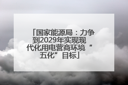 国家能源局：力争到2029年实现现代化用电营商环境“五化”目标