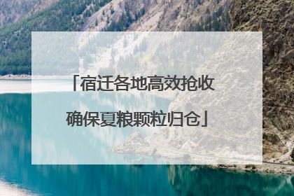 宿迁各地高效抢收 确保夏粮颗粒归仓