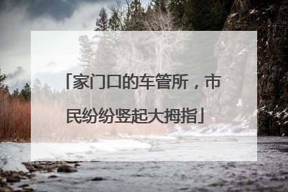 家门口的车管所，市民纷纷竖起大拇指