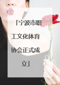 宁波市职工文化体育协会正式成立
