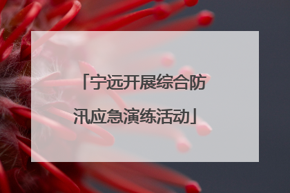 宁远开展综合防汛应急演练活动
