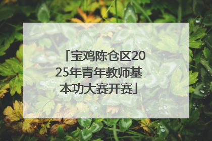 宝鸡陈仓区2025年青年教师基本功大赛开赛