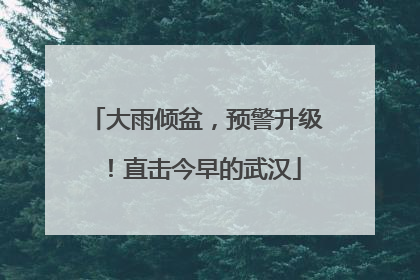 大雨倾盆，预警升级！直击今早的武汉
