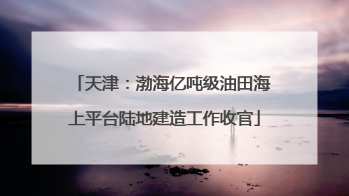 天津：渤海亿吨级油田海上平台陆地建造工作收官