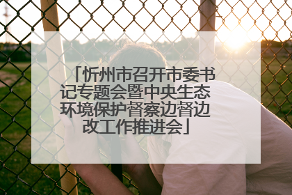 忻州市召开市委书记专题会暨中央生态环境保护督察边督边改工作推进会