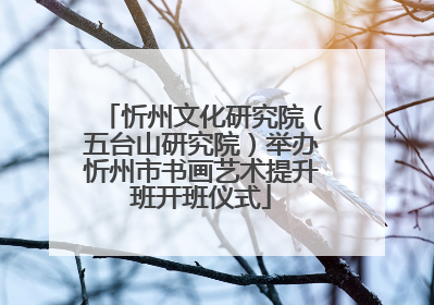 忻州文化研究院（五台山研究院）举办忻州市书画艺术提升班开班仪式