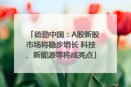 德勤中国：A股新股市场将稳步增长 科技、新能源等将成亮点
