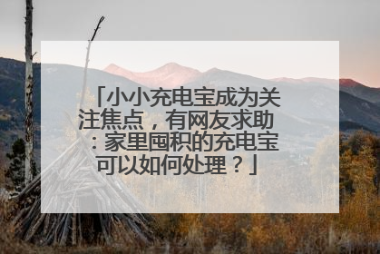 小小充电宝成为关注焦点，有网友求助：家里囤积的充电宝可以如何处理？