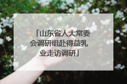 山东省人大常委会调研组赴得益乳业走访调研