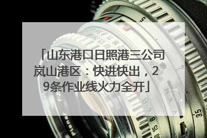 山东港口日照港三公司岚山港区：快进快出，29条作业线火力全开