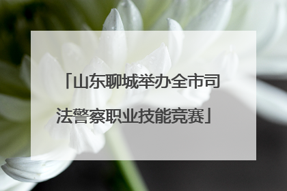 山东聊城举办全市司法警察职业技能竞赛