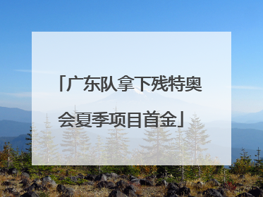广东队拿下残特奥会夏季项目首金