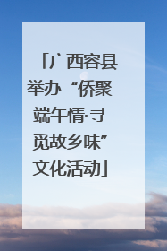 广西容县举办“侨聚端午情·寻觅故乡味”文化活动