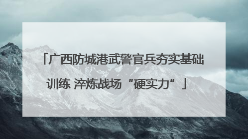广西防城港武警官兵夯实基础训练 淬炼战场“硬实力”