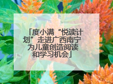 度小满“悦读计划”走进广西南宁 为儿童创造阅读和学习机会