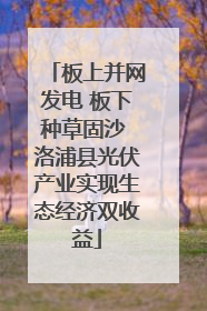 板上并网发电 板下种草固沙 洛浦县光伏产业实现生态经济双收益