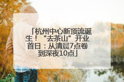 杭州中心新顶流诞生！“去茶山”开业首日：从清晨7点卷到深夜10点