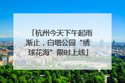 杭州今天下午起雨渐止，白塔公园“绣球花海”限时上线