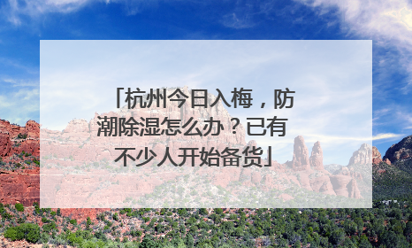 杭州今日入梅，防潮除湿怎么办？已有不少人开始备货