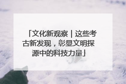 文化新观察｜这些考古新发现，彰显文明探源中的科技力量