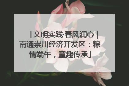 文明实践·春风润心｜南通崇川经济开发区：粽情端午，童趣传承