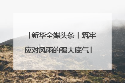新华全媒头条丨筑牢应对风雨的强大底气