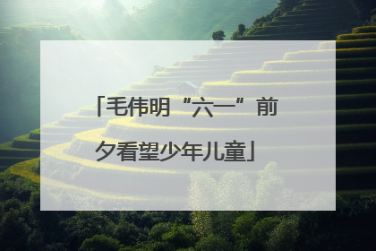 毛伟明“六一”前夕看望少年儿童