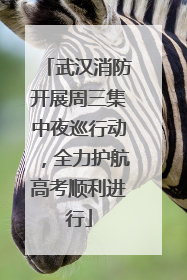 武汉消防开展周三集中夜巡行动，全力护航高考顺利进行