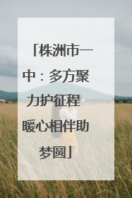 株洲市一中：多方聚力护征程 暖心相伴助梦圆
