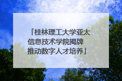 桂林理工大学亚太信息技术学院揭牌 推动数字人才培养