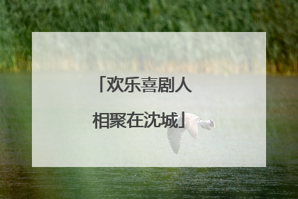欢乐喜剧人 相聚在沈城