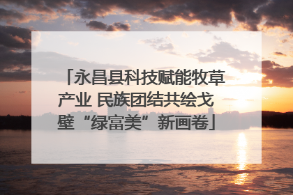永昌县科技赋能牧草产业 民族团结共绘戈壁“绿富美”新画卷