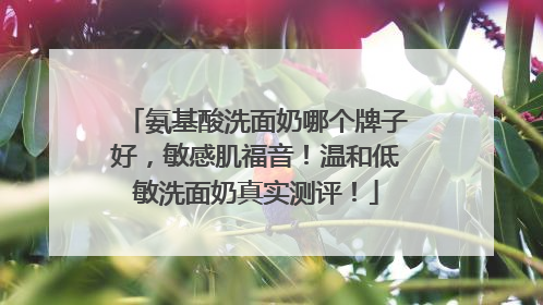 氨基酸洗面奶哪个牌子好，敏感肌福音！温和低敏洗面奶真实测评！