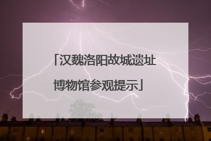 汉魏洛阳故城遗址博物馆参观提示