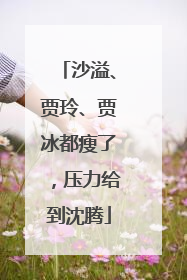 沙溢、贾玲、贾冰都瘦了，压力给到沈腾