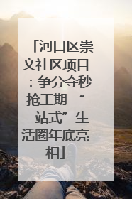 河口区崇文社区项目：争分夺秒抢工期 “一站式”生活圈年底亮相