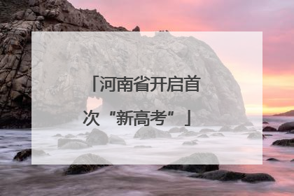 河南省开启首次“新高考”