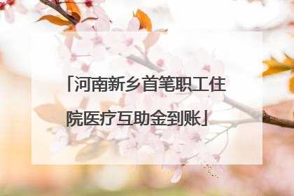 河南新乡首笔职工住院医疗互助金到账