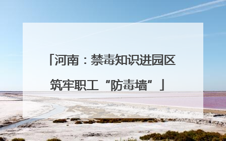 河南：禁毒知识进园区 筑牢职工“防毒墙”